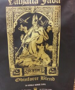 Death Wish Coffee Valhalla Java Single Serve Pods - Extra Kick of Caffeine - Coffee Pods Made with USDA Certified Organic Fair Trade Arabica and Robusta Beans (10 Count) 32 81h3gddGwL