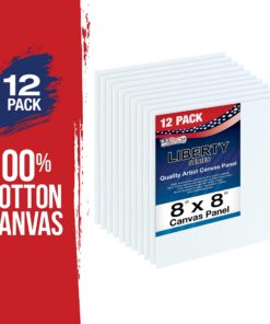 US Art Supply 8 X 8 inch Professional Artist Quality Acid Free Canvas Panel Boards for Painting 12-Pack (1 Full Case of 12 Single Canvas Board Panels) 8" x 8" 20 81h4kCCBwqL