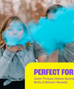 Chameleon Colors Gender Reveal Powder Set - 10 Individual Easy-Open Bags - 5 Bags of Blue and 5 Pink Color Chalk Powder for Photography, Baby Boy or Girl Gender Reveal and More - 10 Pack of 70g Bags Blue and Pink 19 81hCXkaZgnL