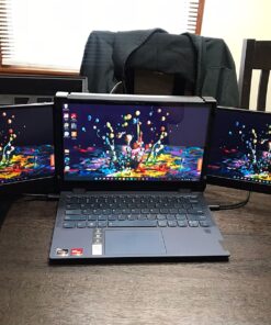 WESTHOD 12" Laptop Monitor Extender, Portable Monitor for Laptop HDMI USB C Screens Extender FHD 1080P, Plug-Play Tri-Screen for 13”-16” Laptops 111 81hCvvguLkL