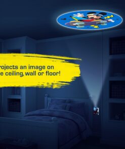 Projectables Disney Mickey and the Roadster Racers LED Kids Night Light, Projector, Plug-in, Dusk to Dawn Sensor, for Hallway, Bedroom, Nursery, Playroom, Gaming Room, 11739 Mickey Mouse 13 81hDFjNq0dL