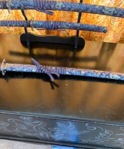 BladesUSA Jl-021Bl4 Katana Samurai Sword Set, 3-Piece with Scabbard and Display Stand, 40-Inch Overall Katana 30 81hDWjkJpzL