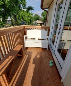 Suncast EMW8863250 Elements Loveseat with Storage-Lightweight, Resin, All-Weath, White 26 81hDZ WjXZL