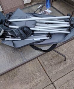 KingCamp Oversized Camping Folding Chair, High Back Heavy Duty Lumbar Support Padded Camp Chair with Cup Holder, Portable for Outdoor, Sports, Picnic Black/Mediumgrey 1 PACK 46 81hENoYwYnL