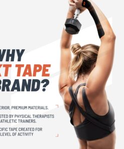 KT Tape, Pro Synthetic Kinesiology Athletic Tape, 20 Count, 10” Precut Strip Jet Black 23 81hHTkRw7eL