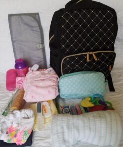 Bamomby Diaper Bag, Diaper Bag Backpack for Baby Boys Girls, Multifunction Large Rucksack Diaper Bags with Changing Pads, Waterproof Travel Back Pack Knapsack for Dad & Mom -Stylish Black 76 81hHb0xHxhL 1