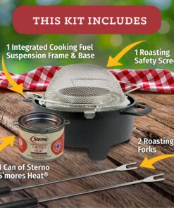 Sterno Smores Maker Junior, Table top Smores Roaster - Designed for Safe, Cord Free Indoor or Outdoor Fun, Ideal for Kids, Parties, Fun Housewarming Gifts and More Black 22 81hIRexSVOL