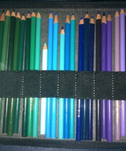 Speedball Art Products Genuine Leather Storage Case for Pencils, Markers, Pens and Art Supplies (Holds Up to 120 Standard Pencils, Black) 120 Pencil Capacity 36 81hIdRnJVcL