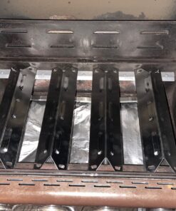 Hisencn Grill Parts Kit for Kenmore 146.34611410, 146.46372610 146.23673310 146.34461410 146.10016510 146.16198211 146.46366610 146.16142210 146.1001751 146.4636561 Grill Burner, Heat Plate, Crossover 4SS+Crossovers 86 81hJ ZusYYL