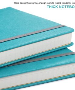 Lemome Thick Classic Notebook with Pen Loop A5 College Ruled Hardcover Writing Notebook with Pocket + Page Dividers Gifts, Banded, Large, 180 Pages, 8.4 x 5.7 in green 38 81hJPzDshfL