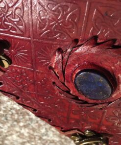 Handmade Embossed Blue Stone Leather Journal Notebook Refillable Sketchbook with 2 Latches, Lace Edging Diary By Cuero 56 81hJYI3YeDL 1