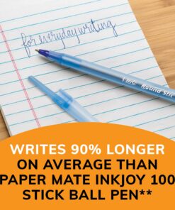BIC Round Stic Xtra Life Blue Ballpoint Pens, Medium Point (1.0mm), 144-Count Pack of Bulk Pens, Flexible Round Barrel for Writing Comfort, No. 1 Selling Ballpoint Pens 14 81hJthF1sL
