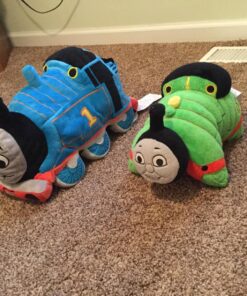 Jay Franco Thomas & Friends Plush Stuffed Toddler Pillow Buddy-Kids Super Soft Polyester Microfiber, 15 inch (Official Mattel Product), Thomas 28 81hLdPFfdzL