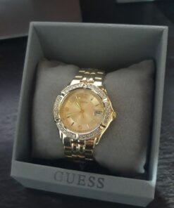 GUESS Bracelet Watch with Date Feature Gold Tone/Champagne/Gold Tone 38 81hMUYyETAL