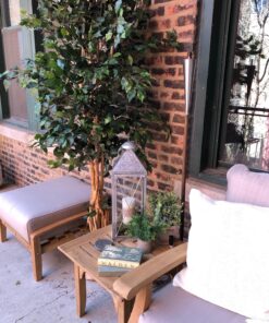 Nearly Natural 6' Palace Style Silk Artificial Ficus Tree, 6ft, Green 5216 6 ft 37 81hMYuly6HL