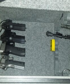 E-ONSALE AmeriGun Club Easy Use Gun Hanger Pack of 4 Original Handgun Hangers 1.00" x 4.00" x 11.80" Black 23 81hNlhDu0kL