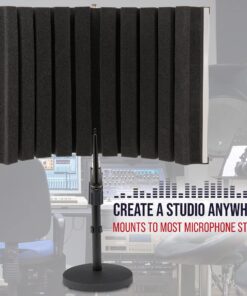 LyxPro VRI-30 Sound Absorbing and Vocal Booth Recording Microphone Isolation Shield Panel for Home Office and Studio Portable & Foldable Stand Mount Adjustable 23 81hNrPSPxfS