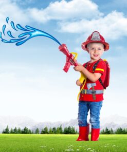 Prextex Fireman Backpack Water Guns for Kids w/Fire Hat | Water Toys Big Water Gun | Super Fast Squirt Water Blaster| All Ages Kids & Adults | Play Range Water Gun for Pool Party Favors Includes fireman hat 27 81hO8 zEoVL