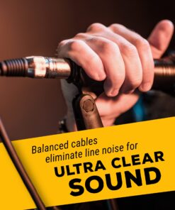 GLS Audio 25 foot Mic Cable Patch Cords - XLR Male to XLR Female Black Microphone Cables - 25' Balanced Mic Snake Cord - Single 25 feet 1 21 81hOo4f1DqL