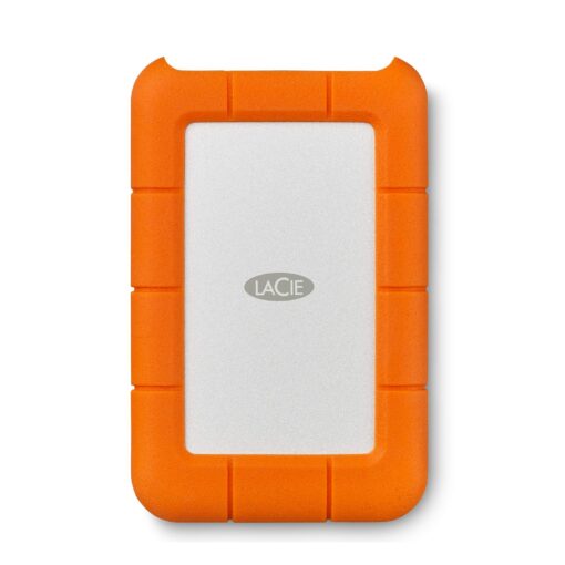 LaCie Rugged Mini 2TB External Hard Drive Portable HDD - USB 3.0/ 2.0 Compatible, Drop Shock Dust Rain Resistant Shuttle Drive, For Mac And PC Computer (LAC9000298), orange Rugged mini HDD