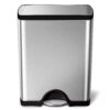 Simplehuman 50 Liter / 13.0 Gallon Rectangular Kitchen Step Trash Can, Brushed Stainless Steel 50 Liter Trash Can 10 81hRE 72wDL