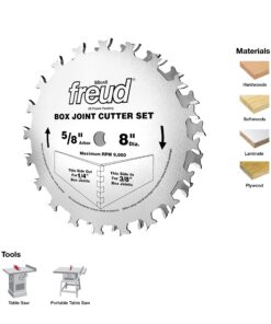 Alternative view of Freud SBOX8: 8" Box Joint Cutter Set