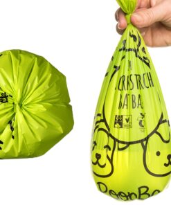 My AlphaPet Compostable Dog Poop Bags, Cornstarch Eco-Friendly, Highest EN1342 Certified, 120 Count, Large Size Bag 9x13 Inches, 8 Unscented Refill Rolls, Leak-proof, Plantbased, GM-Free Corn Unscented Green 22 81hSbYKUGGL