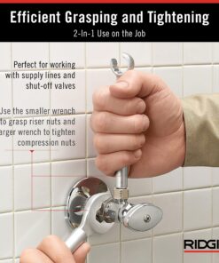 RIDGID 27023 Model 2002 One Stop 2-in-1 Wrench for Angle Stops, Straight Stops, and Compression Couplings 16 81hTNNoXoGL