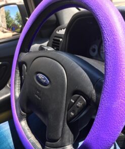 Steering Wheel Cover Auto Car Silicone Great Grip Anti-Slip Steering Cover Diameter 36-38cm/14-15inch (Purple) Purple 46 81hVmlzvokL