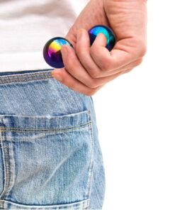 6 Pieces of 1.26" Sphere Magnet Rainbow Magnetic Balls | Hematite Rattle Snake |Fidget Toys for Anxiety | Large Magnetic Balls | Magnets for Kids 20 81hVqfc5CSL