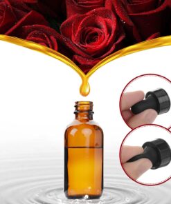 Yesker Amber Glass Bottles (Pack of 6) for Essential Oils with Glass Eye Dropper, 2 Ounce Capacity 6 Pack 19 81hWZfllc8L