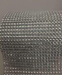 Silver Diamond Sparkling Rhinestone Mesh Ribbon for Event Decorations, Wedding Cake, Birthdays, Baby Shower, Arts & Crafts, 4.75" x 10 Yards, 24 Row, 1 Roll 62 81hXXe3hHjL 2