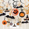Amscan New Age Scare Halloween Party Witches & Bats Swirl Ceiling Hanging Decoration (30 Piece), One Size, Multicolor 1 26 81ha7T N8vL