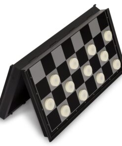 Yellow Mountain Imports Medium 2-in-1 Travel Magnetic Chess & Checkers Board Game Set - 12.5 Inches - Portable, Folding & Travel Perfect 39 81hazQkl04L