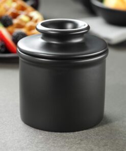 Butter Bell - The Original Butter Bell crock by L Tremain, a Countertop French Ceramic Butter Dish Keeper for Spreadable Butter, Matte Black BB-NITE 12 81hbAgBcNcL
