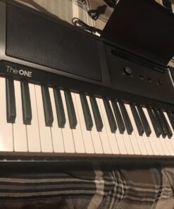 The ONE Keyboard Piano, 61 Key Piano Keyboard for Beginner/Professional, Electric Piano w/Lighted Keys, Music Stand & Piano App, Supports USB MIDI/Audio/Microphone/Headphones/Sustain Pedal Onyx Black 23 81hbvAMVJkL