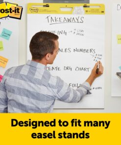 Post-it Super Sticky Easel Pad, 25 x 30 Inches, 30 Sheets/Pad, 6 Pads, Large White Premium Self Stick Flip Chart Paper, Super Sticking Power (559VAD6PK) 15 81hcBOhtEyL