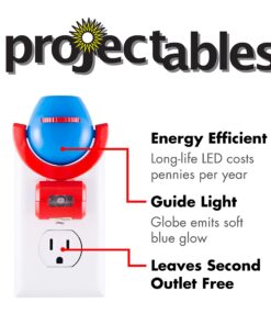 Projectables Disney Mickey and the Roadster Racers LED Kids Night Light, Projector, Plug-in, Dusk to Dawn Sensor, for Hallway, Bedroom, Nursery, Playroom, Gaming Room, 11739 Mickey Mouse 15 81heciGRjXL