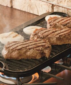 Lodge LPGI3 Cast Iron Reversible Grill/Griddle, 20-inch x 10.44-inch, Black 20 Inch Double Burner 46 81hf7 ZOUWL