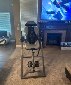 INNOVA HEALTH AND FITNESS ITM5900 Advanced Heat and Massage Inversion Table, Gray/Black 55 81hhfqJZBL