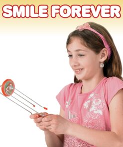 Retro Light Up Kids Toys by ArtCreativity - Includes 8 Inch Gyro Wheel and 8.5 Inch Rail Twister - Fun Gift for Boys and Girls - Great Sensory Toy with Spinning and Flashing Light Effects 12 81hiINOq2nL