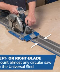 Kreg KMA3700 Accu-Cut XL - Track Saw Guide - With Universal Sled - Make Cross-, Rip- & Angled-Cuts Easily - Straight Cut Guide Track System - Circular Saw Track Guide 26 81hiYKr5zXL
