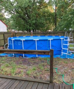 INTEX 28253EH Metal Frame Above Ground Swimming Pool Set: 18ft x 48in – Includes 1500 GPH Cartridge Filter Pump – Removable Ladder – Pool Cover – Ground Cloth with Cartridge Filter Pump Metal Frame Pool 32 81hjgewPezL