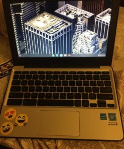 ASUS Chromebook C202 Laptop- 11.6" Ruggedized and Spill Resistant Design with 180 Degree Hinge, Intel Celeron N3060, 4GB RAM, 16GB eMMC Storage, Chrome OS- C202SA-YS02 Dark Blue, Silver 11.6" HD 60 81hlplohEVL