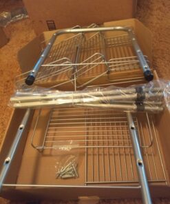 Surpahs 2 Tier Under Sink Expandable Shelf Organizer, Storage Rack (Silver) 32 81hlthGBbIL