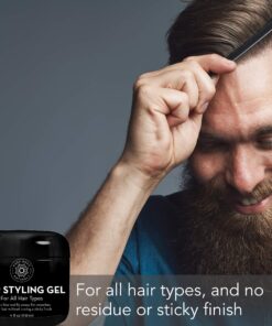 Pure Body Naturals Hair Gel for Men, Natural Ingredients and Chemical Free with Hydrating Aloe For Firm, Healthy Hair, 4 Fl Oz 8 81hpz Zw13L