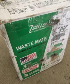Zoeller Waste-Mate 267-0001 Sewage Pump, 1/2 HP Automatic – Heavy-Duty Submersible Sewage, Effluent or Dewatering Pump Green 38 81hr2dmCzJL