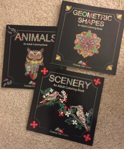 Adult Coloring Books Set - 3 for Grownups 120 Unique Animals, Scenery & Mandalas Designs. Adults Relaxation. 61 81hsY2Wk01L