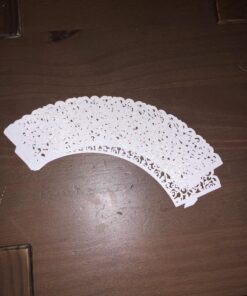 SUYEPER 100pcs Cupcake Wrappers Artistic Bake Cake Paper Cups Little Vine Lace Laser Cut Liner Baking Cup Muffin Case Trays for Wedding Party Birthday Decoration (White) White 36 81hsgCWdFXL