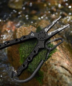 Piscifun Fishing Pliers, Saltwater Fishing Pliers with Split Ring, Fish Hook Remover, Corrosion Resistance Fly Fishing Pliers with Braid Cutters, Sheath and Lanyard, Fishing Gear Gifts for Men Black Nylon Sheath 26 81hsjYtVTPL